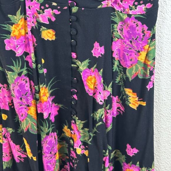 Free People Alora Black Floral Print Mini Dress - Picture 13 of 14